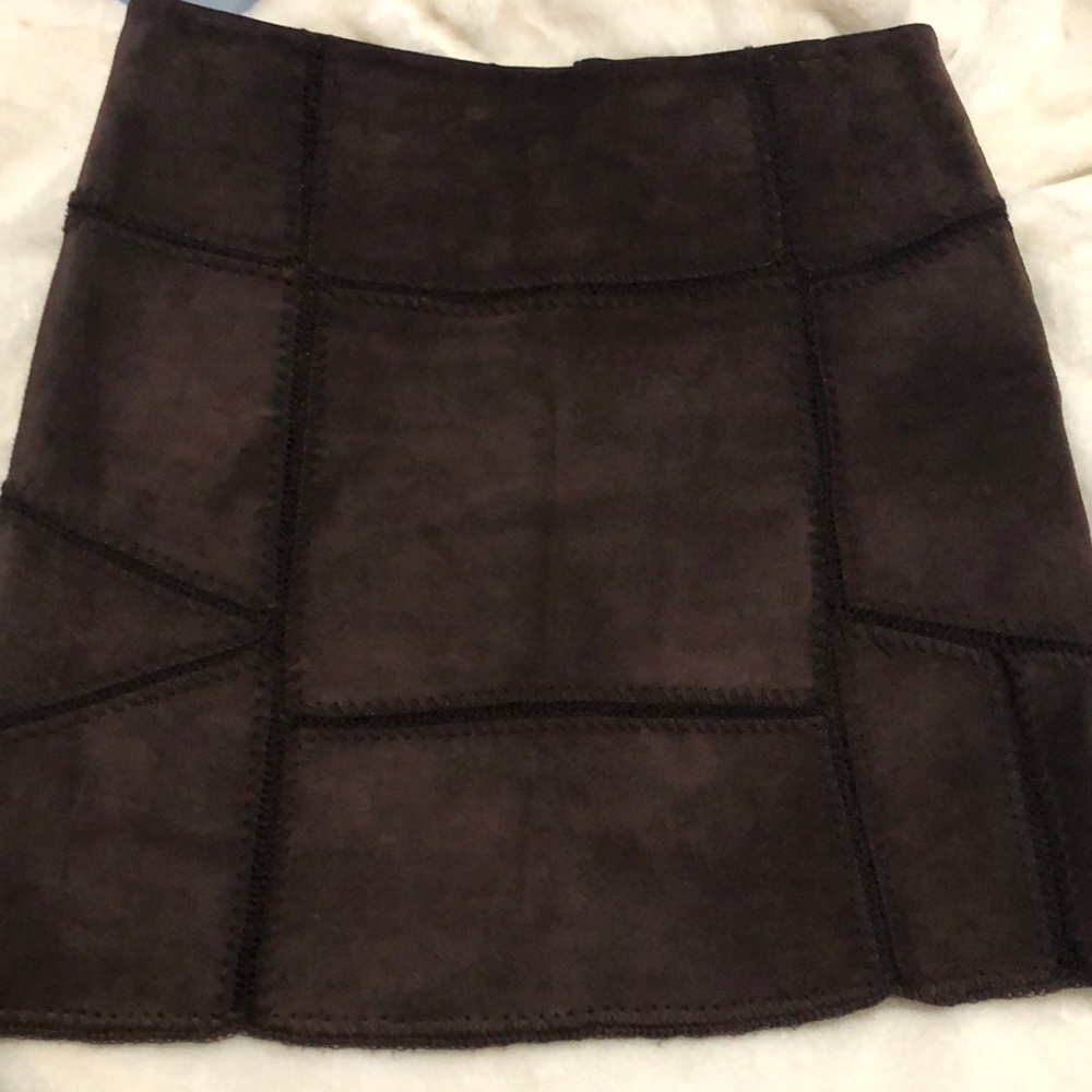 Genuine leather skirt